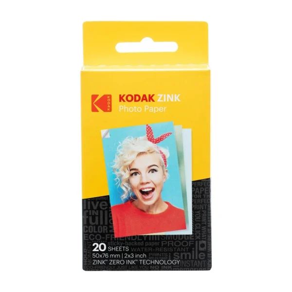 Papel fotográfico Kodak 20 hojas - Zink 2x3