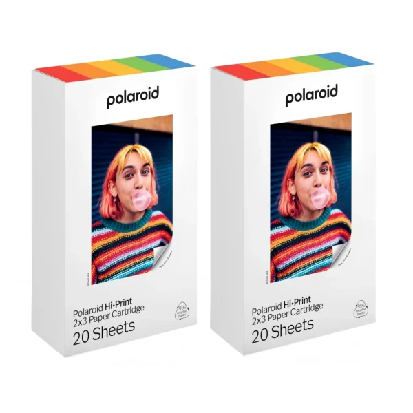 Papel fotográfico Polaroid Hi-Print – pack 40 Hojas + Cartucho