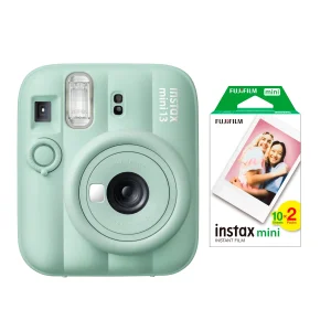 Cámara Instantánea Fujifilm Instax Mini 13 + 20 Papeles, películas fotográficas, cámara color verde